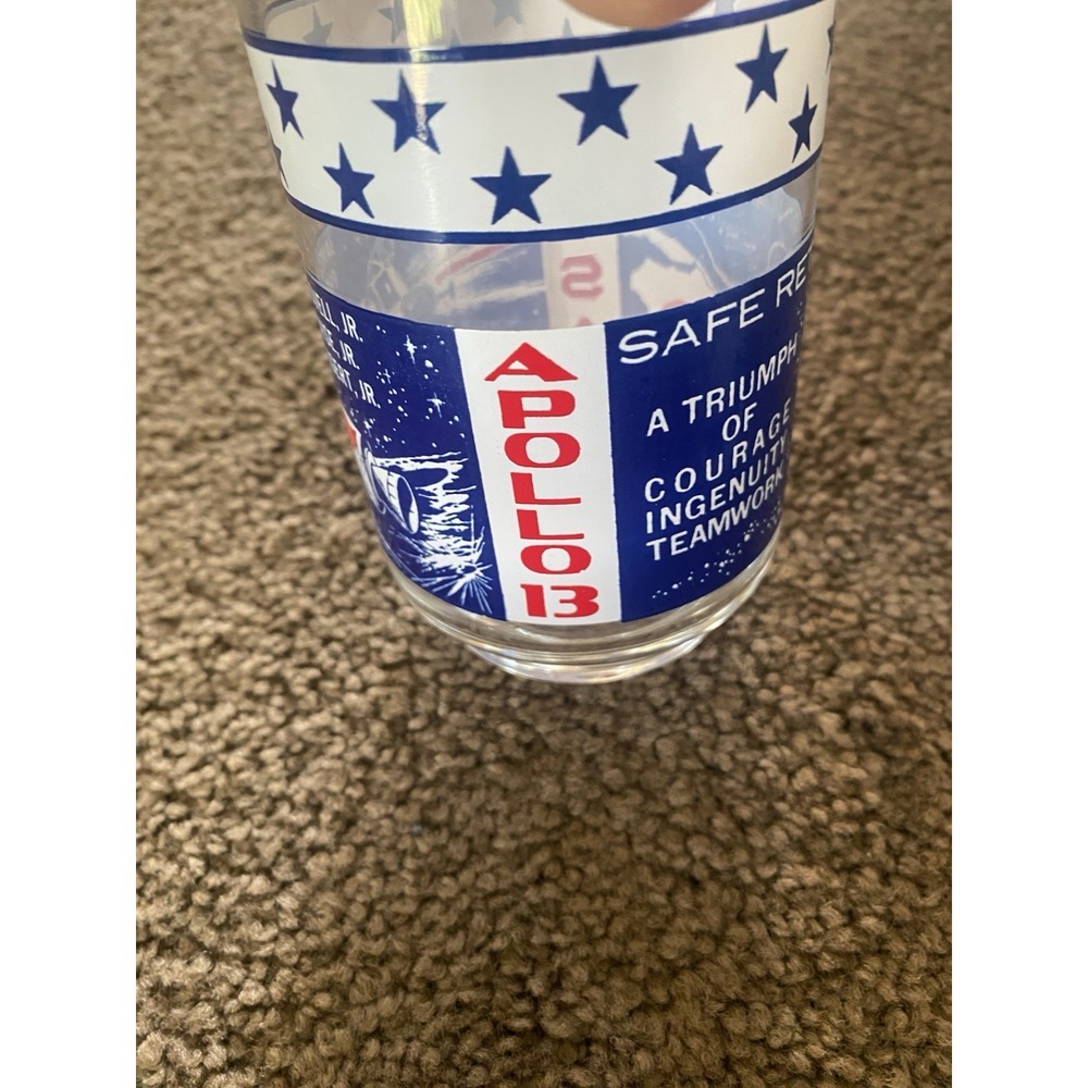 Vintage Libbey Apollo 11-14 NASA Glass Set w/ Carafe Lid - Complete EXC - Picture 8 of 12